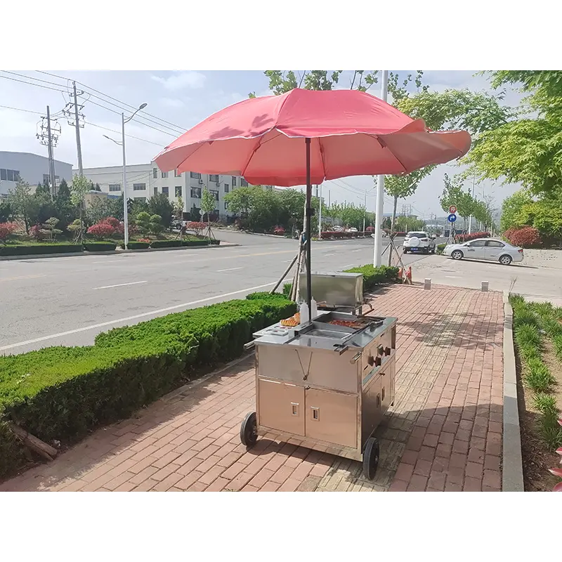 Hot Dog Deštník Push Cart
