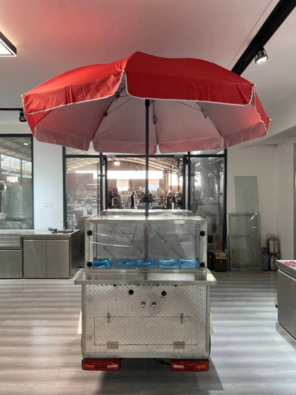 Hot Dog Umbrella Push Cart